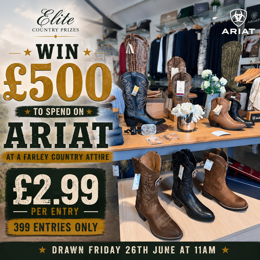 Won a £500 Ariat Shopping Spree at A Farley Country Attire