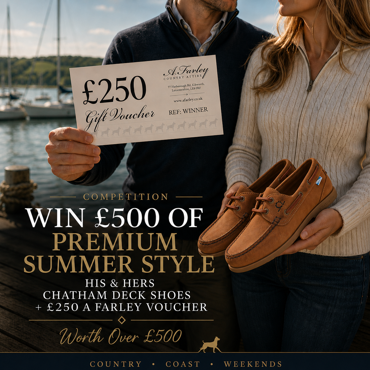 Won - His & Hers Chatham Deck Shoes + £250 Voucher (Worth Over £500)