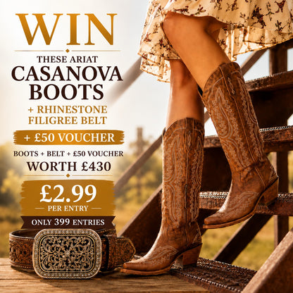 Won £430 Ariat Western Bundle – Casanova Boots, Belt & £50 Voucher